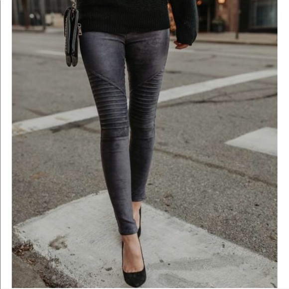 faux suede jeggings